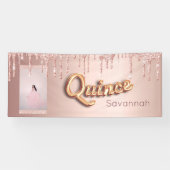 Foto-Rose aus Quinceanera-Glitzer Banner (Horizontal)