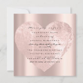 Foto Rose Brautparty Rose Rosa Herz Grimm Einladung (Vorderseite)