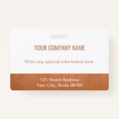 Foto-Rose für kundenspezifische Firmenlogos Ausweis (Rückseite)