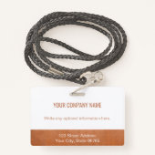 Foto-Rose für kundenspezifische Firmenlogos Ausweis (Rückseite mit Schlüsselband)