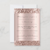 Foto Rose Glitzer Brautparty Abschluss Einladung (Vorderseite)