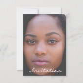 Foto Rose Glitzer Brautparty Abschluss Einladung (Rückseite)