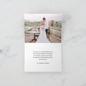 Foto Rose Gold Navy Blue Wedding Vielen Dank Karte (Innenseite)