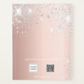 Foto Rose Gold Silber Glitzer Termin 2025 Planer (Rückseite)