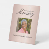 Foto-Rose Gold zum Geburtstag Sockelschild (Vorderseite)