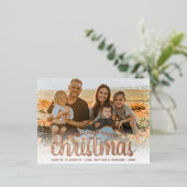 Foto Rose Goldene Fossilienmuseum Folien Feiertagspostkarte (Stehend vorne)