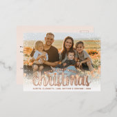 Foto Rose Goldene Fossilienmuseum Folien Feiertagspostkarte (Vorderseite/Rückseite)