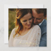 Foto Rose Verlobung Bridal Gold Wreath Flying Navy Einladung (Rückseite)