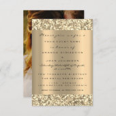 Foto Rose Verlobung Hochzeit Imitate Gold Sepia Einladung (Vorne/Hinten)
