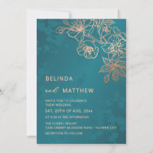 Foto-Roségold-Teal-Hochzeit