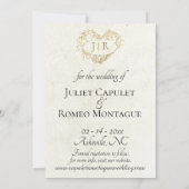 Foto, Rosen & Monogramm - Creme Save The Date (Rückseite)
