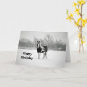 Foto Ross Schwarz und Weiß Schnee Geburtstag Karte (Gelbe Blume)