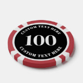 Foto Rot 100 nummeriert Pokerchips (Einzeln)