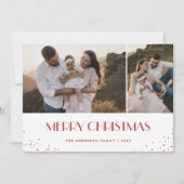 Foto Rot und Weiß Frohe Weihnachten (Vorderseite)