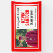 Foto Rot und Weiß Grad 1 Banner (Vertikal)