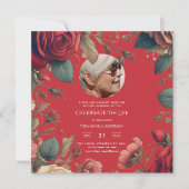 FOTO Rote Rosen Feier Lebensbeerdigung POEM Einladung (Vorderseite)