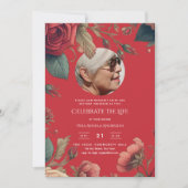 FOTO Rote Rosen Feier Lebensbeerdigung POEM Einladung (Vorderseite)