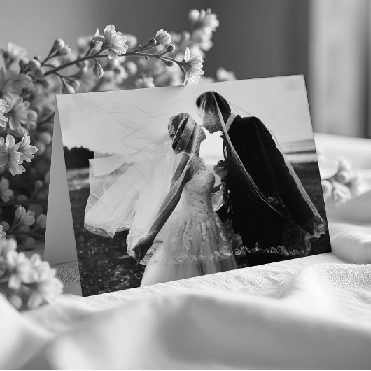 Foto Rote Rosen Foto Hochzeit Dankeskarte