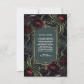 Foto Rote Rosen Gothic Halloween Hochzeit Dankeskarte (Rückseite)
