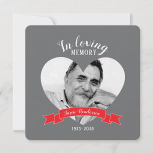 Foto Rote Schleife lädt zum Gedächtnisdienst ein Einladung