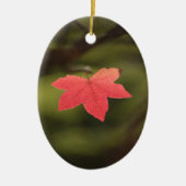 Foto "Roter Herbst" Keramik Ornament (Vorne)