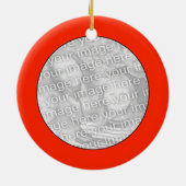 Foto Roter Kreis hinzufügen Keramik Ornament (Hinten)