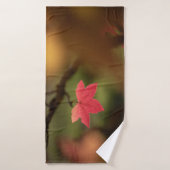 Foto Roter Leaf Nature Badehandtuch (Badehandtuch)