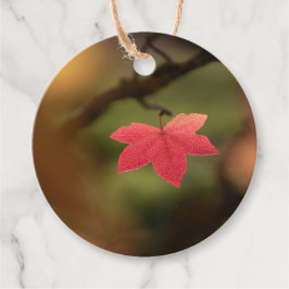 Foto Roter Leaf Nature Geschenkanhänger