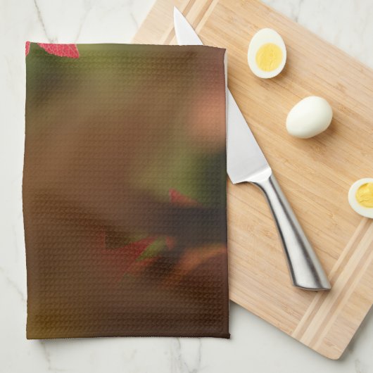 Foto Roter Leaf Nature Geschirrtuch (Viertel Falte)