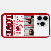 Foto Rotes Herz I Liebe Sie Mama Eleganter Mütter Case-Mate iPhone Hülle (Rückseite (Horizontal))