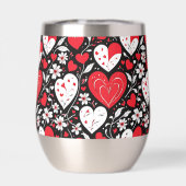 Foto "Rotes, Schwarzes und Weiß Herz und Blume" (Rückseite)