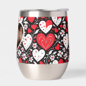 Foto "Rotes, Schwarzes und Weiß Herz und Blume" (Links)