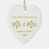 Foto-Rückseite des Bürsten-Skript-Golderste Keramik Ornament (Rechts)