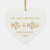 Foto-Rückseite des Bürsten-Skript-Golderste Keramik Ornament (Vorne)