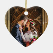 Foto-Rückseite des Bürsten-Skript-Golderste Keramik Ornament (Hinten)