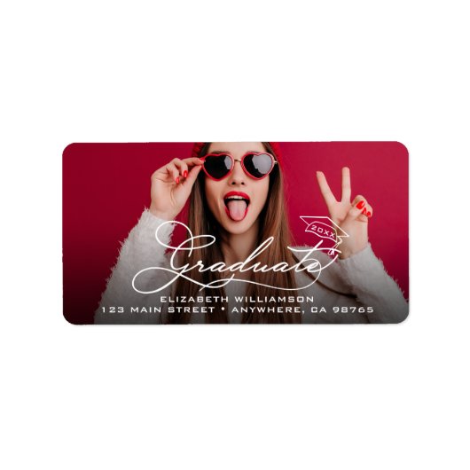 Foto-Rücksendeadresse Adressaufkleber (Vorne)