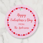 Foto "runder Geschenk" am "Valentinstag des Herzen Geschenkanhänger (Rückseite)