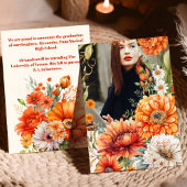 Foto Rust Terracotta Blume Abschluss Ankündigung