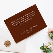 Foto Rust Terracotta Wedding Dankeskarte