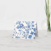 Foto Rustic Blue Wildblume Wedding Ankündigung (Rückseite)