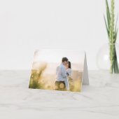 Foto Rustic Blue Wildblume Wedding Ankündigung (Vorderseite)