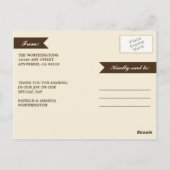 Foto Rustic Burlap Mason Jar Danke Postkarten (Rückseite)