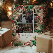 Foto Rustic Candy Cane Weihnachtsfest Party