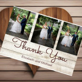 Foto Rustic Chic Moderne Hochzeit Vielen Dank Postkarte