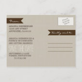 Foto Rustic Country Mason Jar speichern Datum Kart Ankündigungspostkarte (Rückseite)