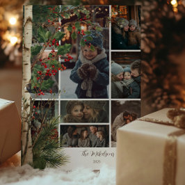 Foto Rustic Holly Berry Party Feiertagskarte