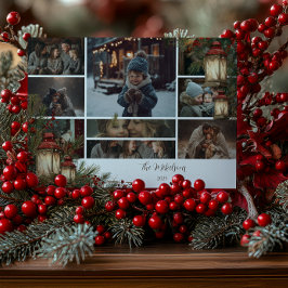 Foto Rustic Lantern Weihnachts-Party Feiertagskarte