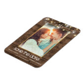 Foto Rustic Mason Jar String Lights Save the Date Magnet (Linke Seite)