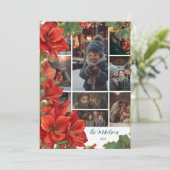 Foto Rustic Red Amaryllis Weihnachten (Stehend Vorderseite)