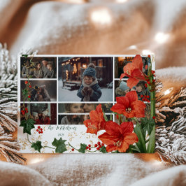 Foto Rustic Red Amaryllis Weihnachten